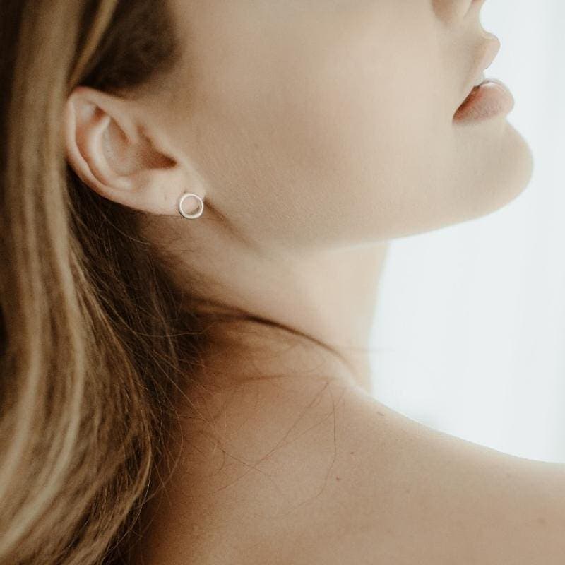 Small Circular Studs - 9k Yellow Gold